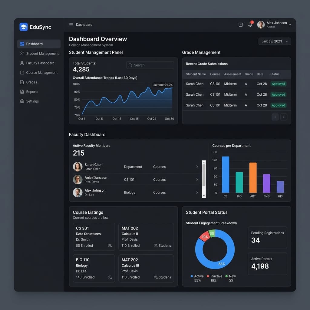 EduSync CMS preview